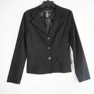 VTG Y2K Rampage Black 3 button Blazer Jacket Womens Medium Careerwear Preppy‎